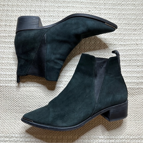 ACNE STUDIOS black suede leather Jensen pointed toe Chelsea boots 37 - Picture 8 of 12